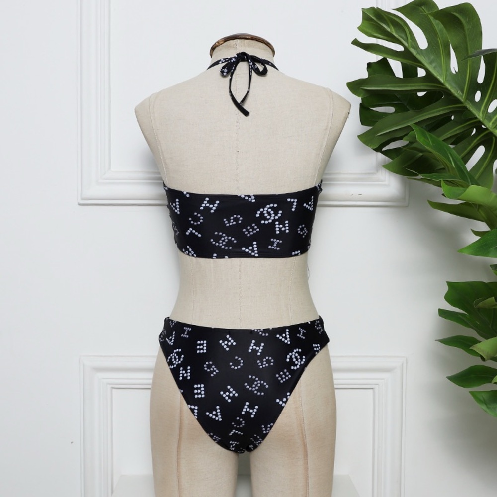 Stylish Black and White Women's Bikini Set - Picture 2 of 2